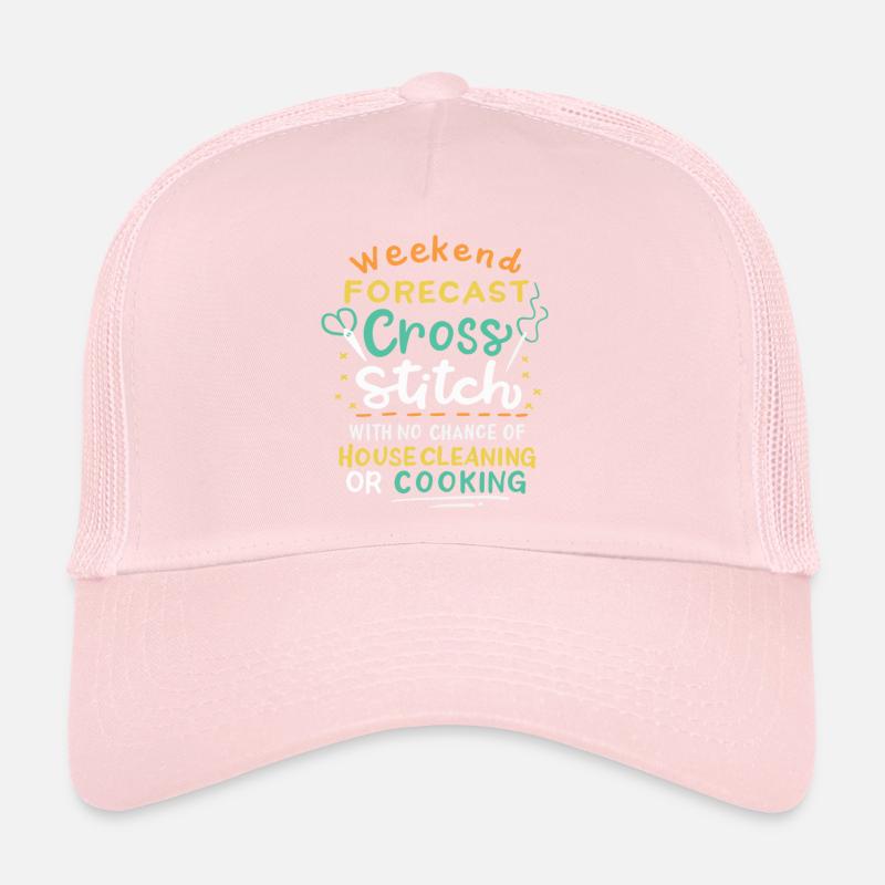 Weekend Forecast Cross Stitch Trucker Cap