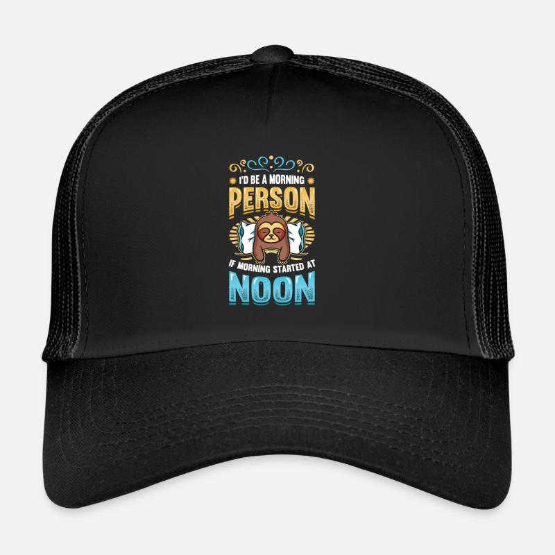 Late risers, morning grouches, owls, late risers. Trucker Cap