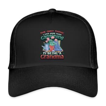 Garden lovers, women, gardening, grandma. - Trucker Cap - black/black - Front