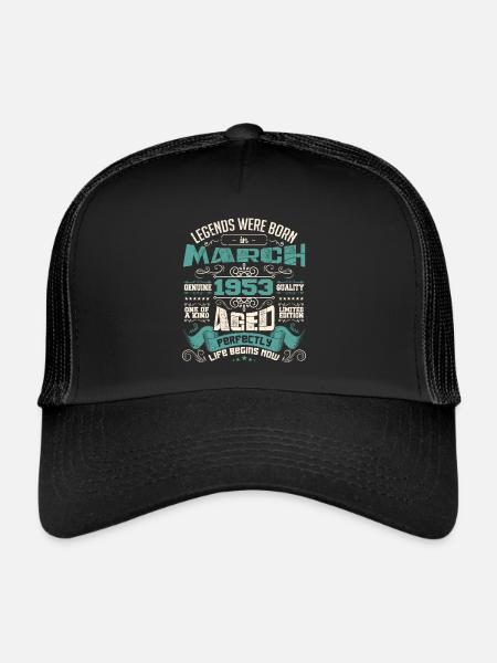 March 1953 | birthday gift - Casquette trucker  - noir/noir - Devant