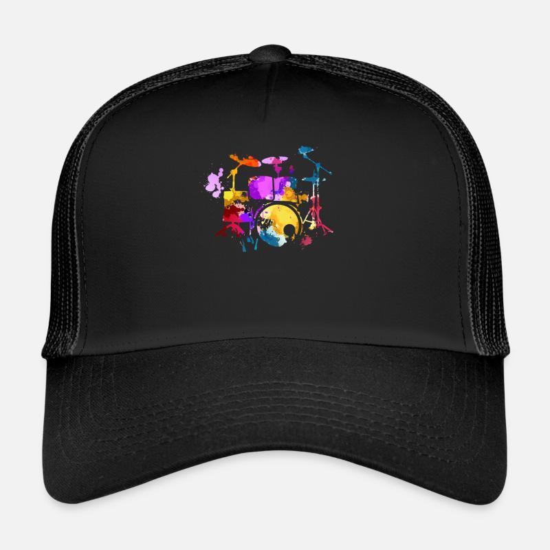 Batterie, batteur - Casquette trucker  - noir/noir