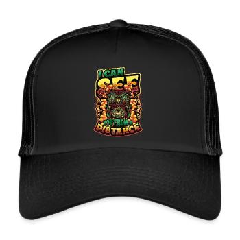 Je peux vous voir de loin Cartes du Taro - Casquette trucker  - noir/noir - Devant