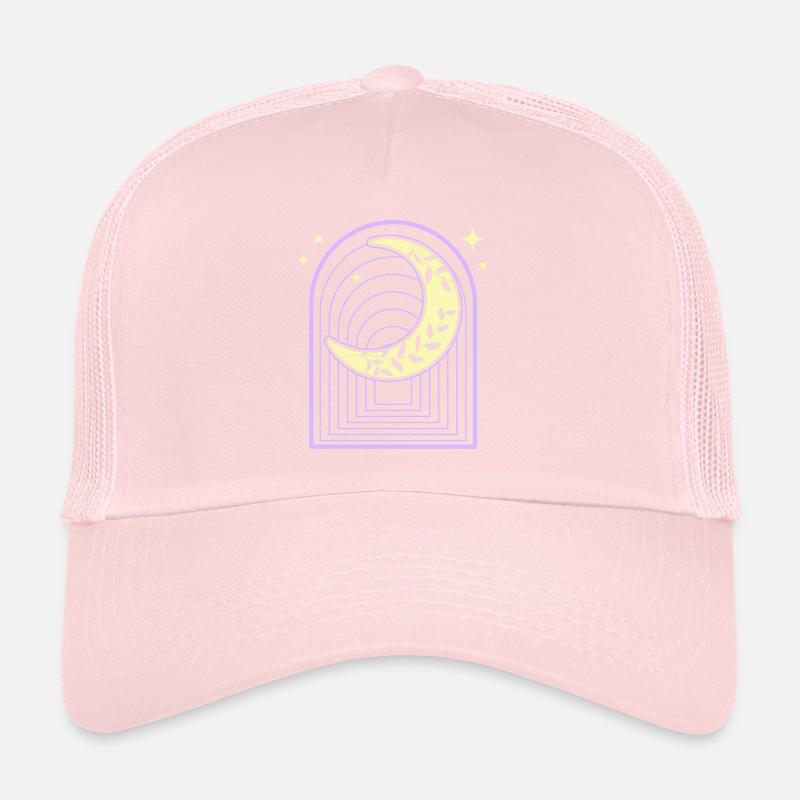 Crescent Pastel Goth Moon Witchy Trucker Cap