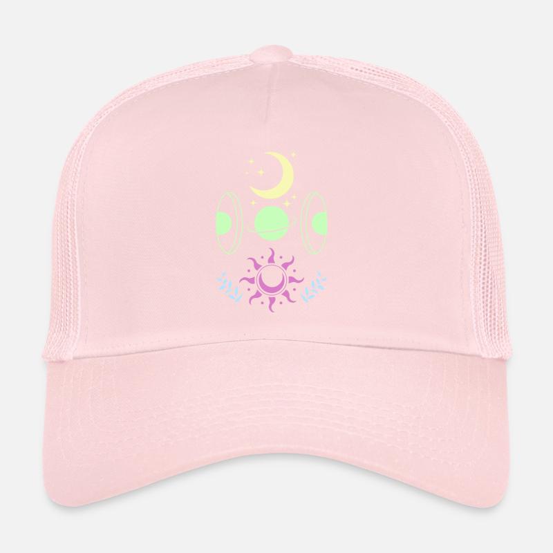 Pastel Goth Moon Cute Crescent Casquette trucker 