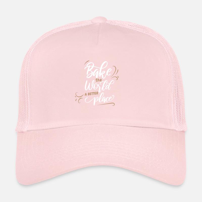 Bake The World A Better Place Chef pâtissier Baker Casquette trucker 