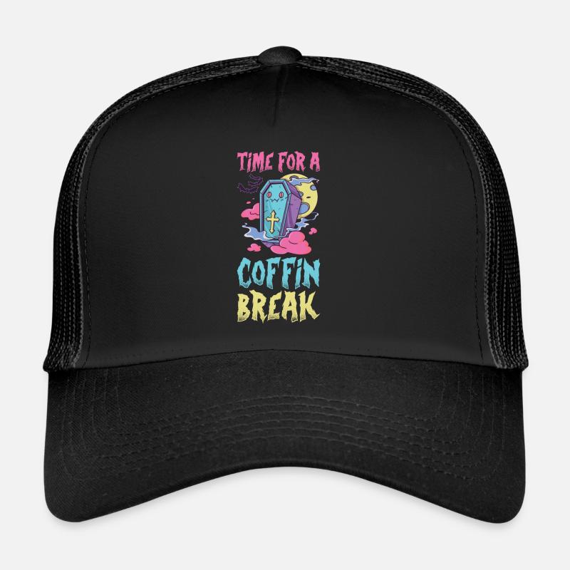 Time For A Coffin Break Vampire Gift Trucker Cap