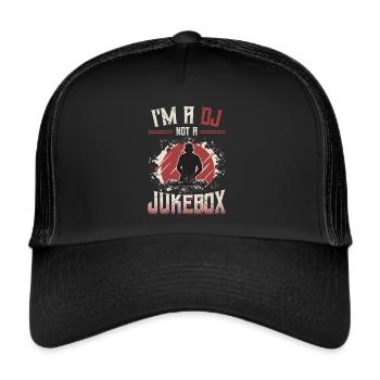 Je suis un DJ, pas un disc-jockey de juke-box - Casquette trucker  - noir/noir - Devant