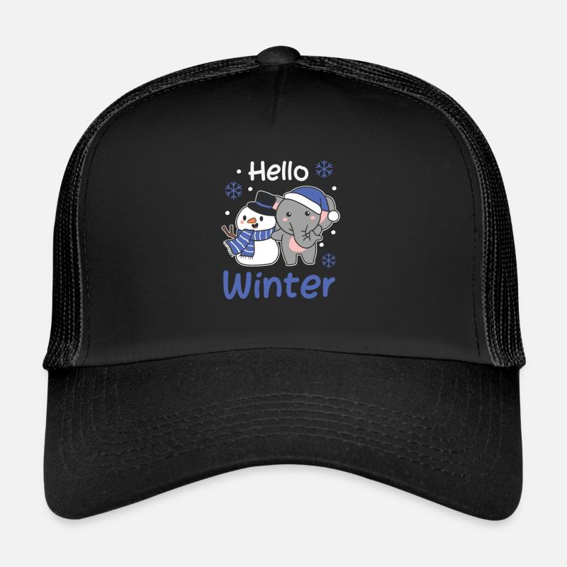 Elefant Hello Winter schneemann schnee weihnachten Trucker Cap