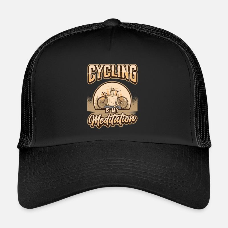 Le cyclisme est ma méditation, cycliste. Casquette trucker 