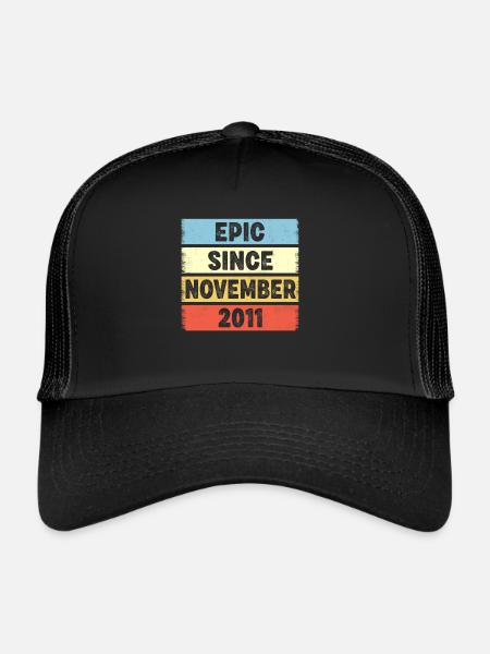 11 Years Old Epic Since November 2011 11th - Trucker Cap - black/black - Front