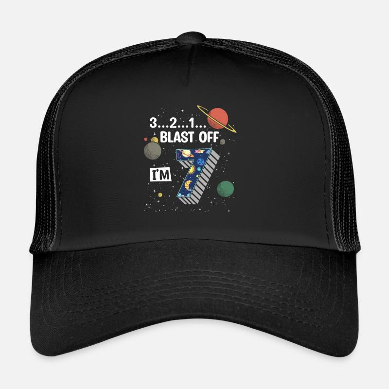 Blast Off Ich Bin 7 Jahre Alt, 7. Geburtstag Trucker Cap