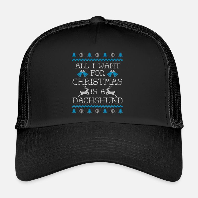 Christmas Dachshund Funny Trucker Cap