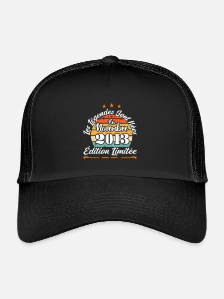 Les Légendes Sont Nées En Novembre 2013 - Casquette trucker  - noir/noir - Devant