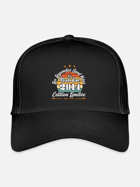 Les Légendes Sont Nées En Novembre 2014 - Casquette trucker  - noir/noir - Devant