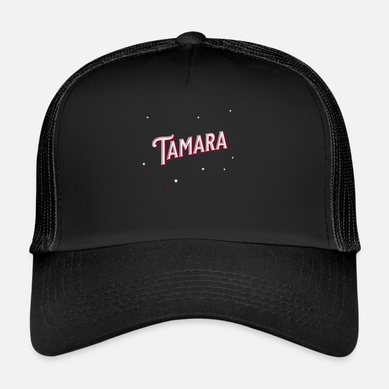 Tamara Namen personalisiert - Trucker Cap - Schwarz/Schwarz