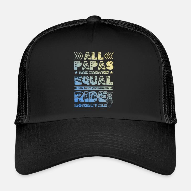 Papa Motorcycle Trucker Cap