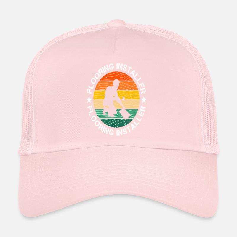 Retro Flooring Installer Trucker Cap