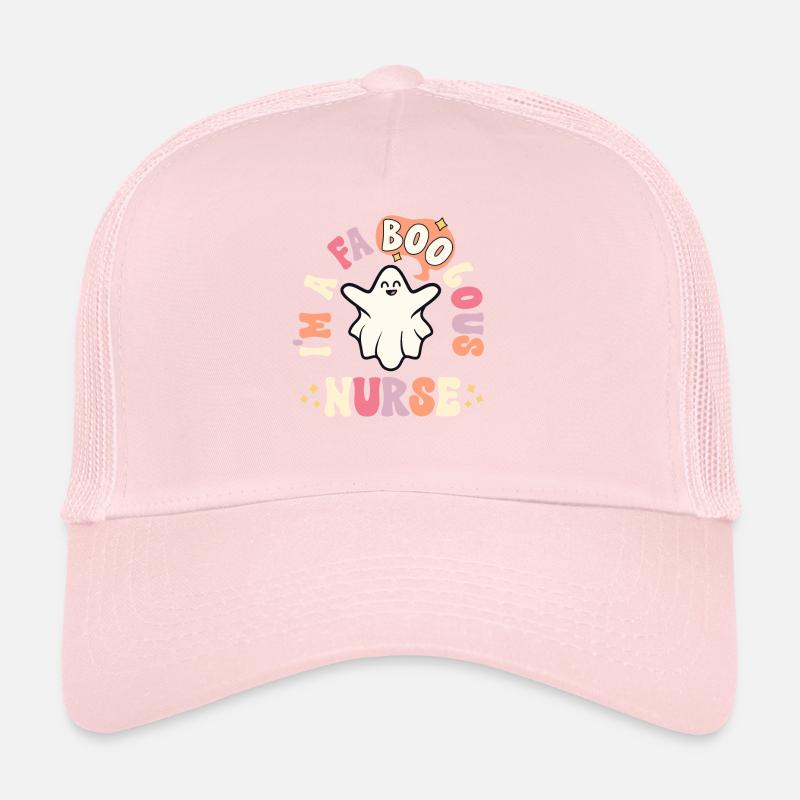 Faboolous Nurse Halloween RN Vintage Retro Ghost Trucker Cap