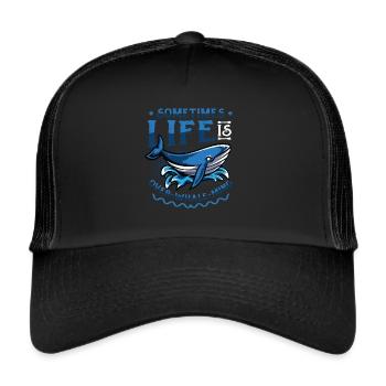 Manchmal Ist Das Leben Zu Schön, Um Wahr Zu Sein - Trucker Cap - Schwarz/Schwarz - Vorne