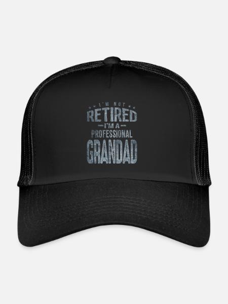 Je ne suis pas à la retraite, je suis un grand-père professionnel - Casquette trucker  - noir/noir - Devant