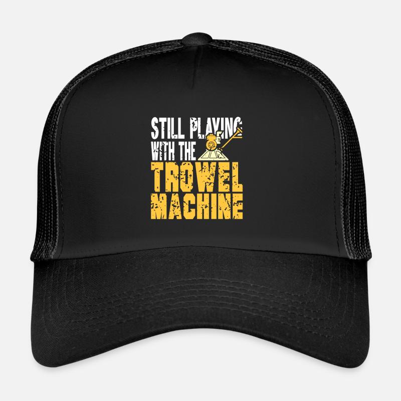 Concrete construction design for construction workers and construction site - Trucker Cap - black/black