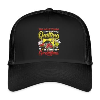 Coudre Quilter Grand-mère Quilting - Casquette trucker  - noir/noir - Devant