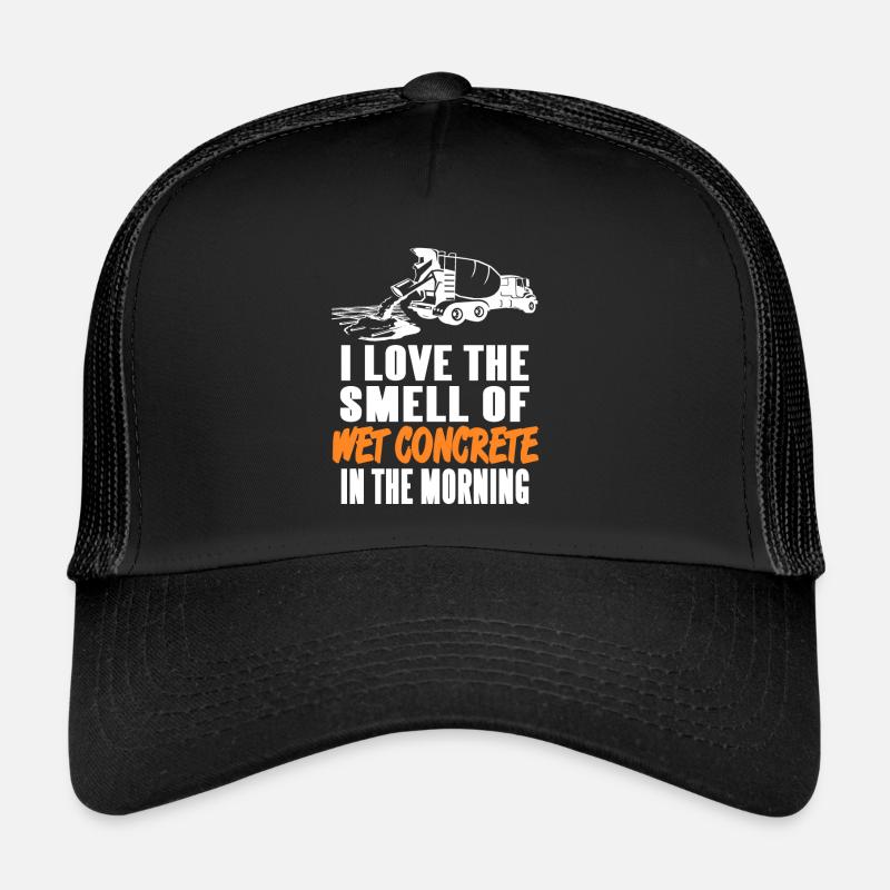 Conception de bétonneur pour ouvrier du bâtiment et chantier de construction Casquette trucker 