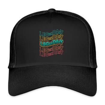 Gym Bodybuilding Leg Day - Casquette trucker  - noir/noir - Devant