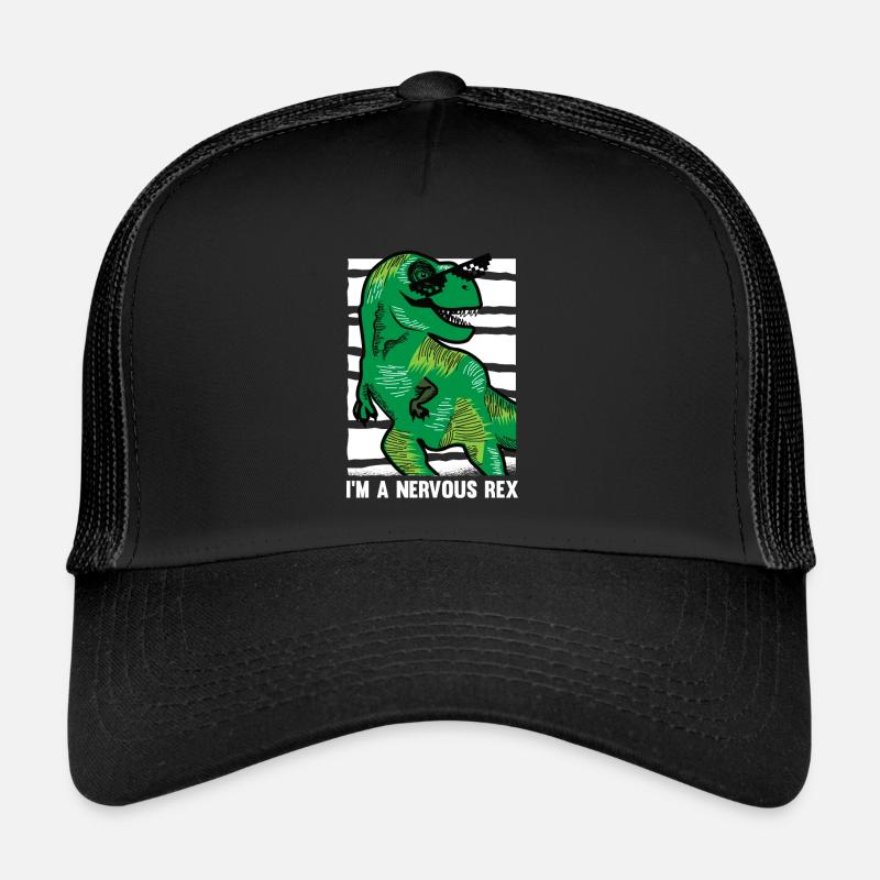 Dinosaurier Erwachsener Dinosaurier - Trucker Cap - Schwarz/Schwarz