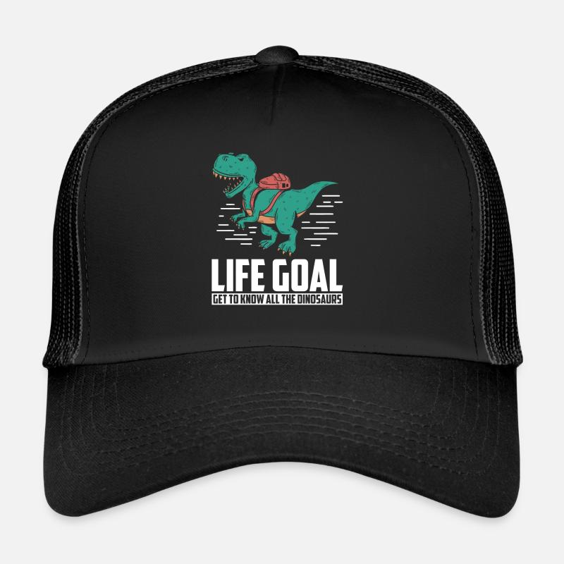 Dinosaurier Erwachsener Dinosaurier - Trucker Cap - Schwarz/Schwarz