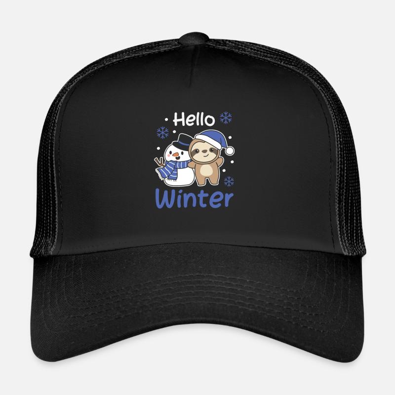Faultier Hello Winter schneemann schnee weihnacht Trucker Cap