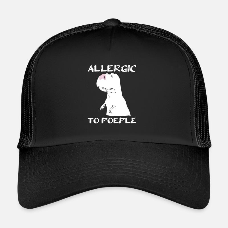 Dinosaurier Erwachsener Dinosaurier - Trucker Cap - Schwarz/Schwarz