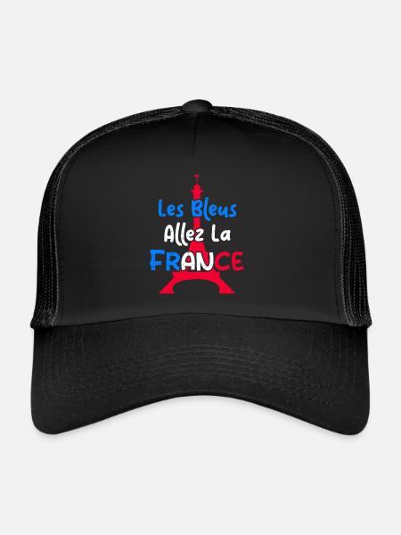 Allez La France | les champions - Casquette trucker  - noir/noir - Devant
