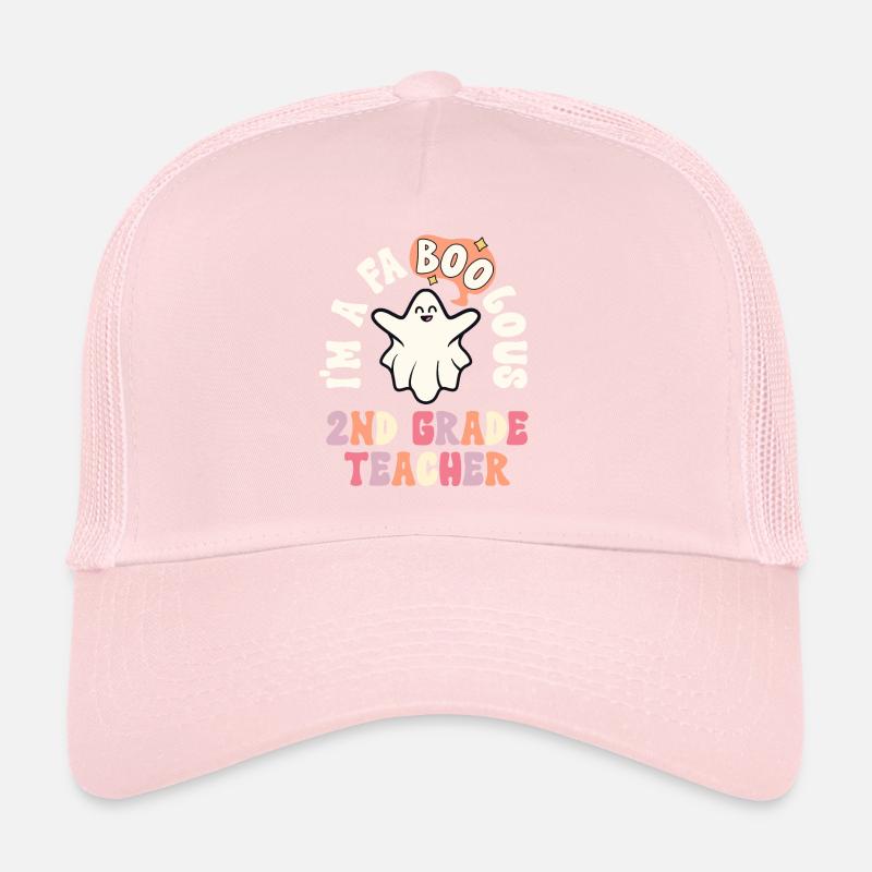 Teacher Halloween Retro 2nd Grade Vintage Second Trucker Cap
