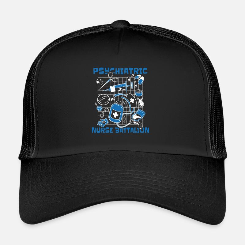 Krankenschwester - Trucker Cap - Schwarz/Schwarz