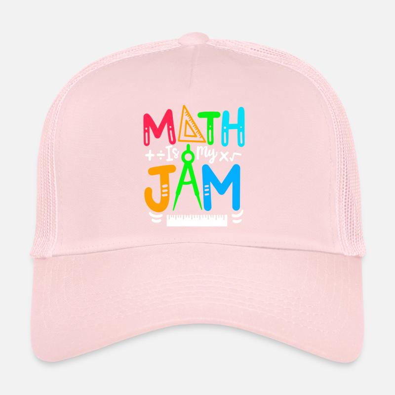 Math is My Jam Funny Math Teacher Casquette trucker 