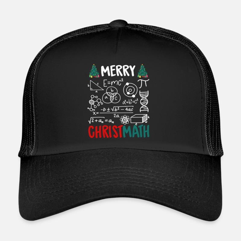 Math Christmas Teacher Merry Christmath Pajamas Trucker Cap