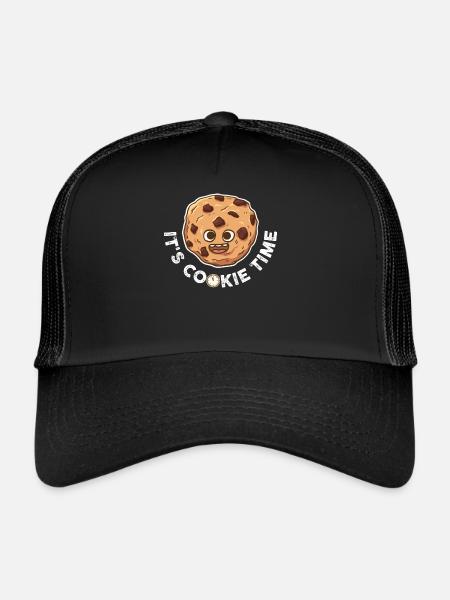 Son cadeau Cookie Time Cookie - Casquette trucker  - noir/noir - Devant
