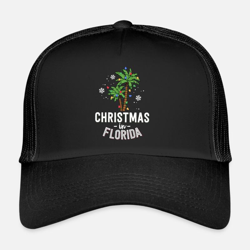 Noël en Floride Deck La famille Palm Trees Casquette trucker 