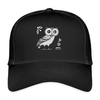 Owl of Athena, Greek mythology - Trucker Cap - black/black - Front