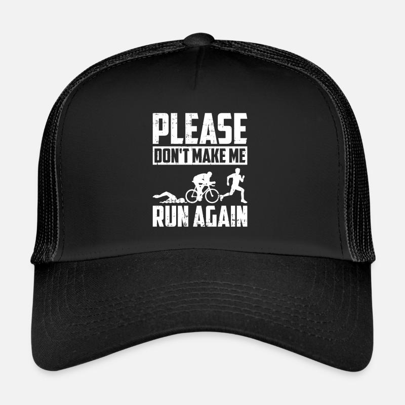 Triathlon Triathlete Lustig - Trucker Cap - black/black
