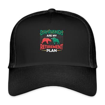 Les dividendes sont mon plan de retraite - Casquette trucker  - noir/noir - Devant