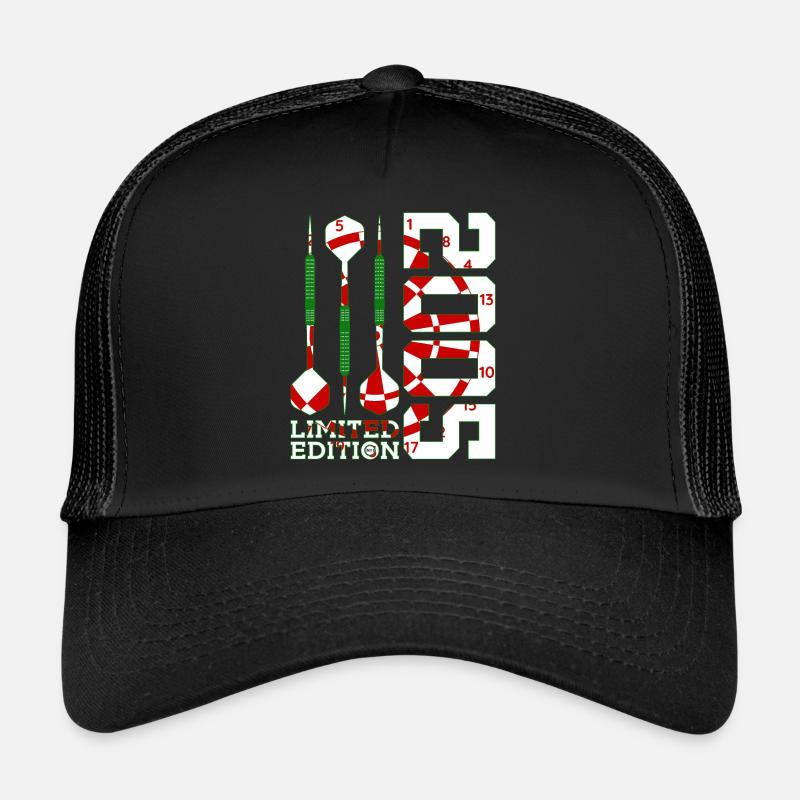21. GEBURTSTAG DARTS LIMITED EDITION 2005 - Trucker Cap - Schwarz/Schwarz