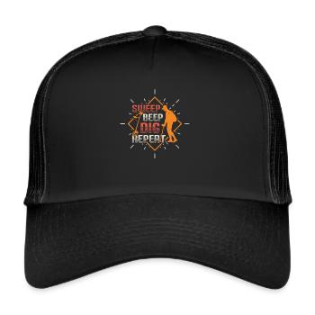 Sweep Beep Dig Répéter Chasse au trésor Métal - Casquette trucker  - noir/noir - Devant