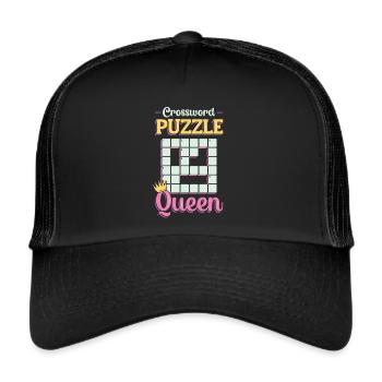Mots croisés Queen Mots croisés - Casquette trucker  - noir/noir - Devant
