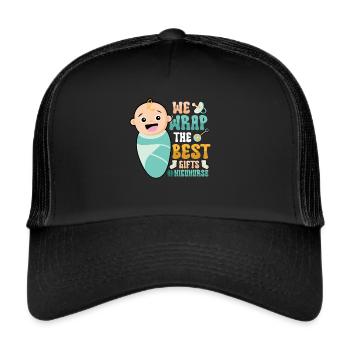 We wrap the best gifts - Trucker Cap - black/black - Front