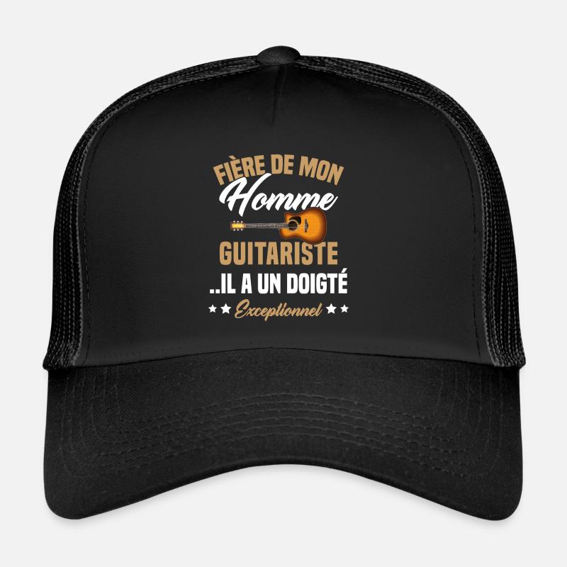 fière de mon homme guitariste Casquette trucker 