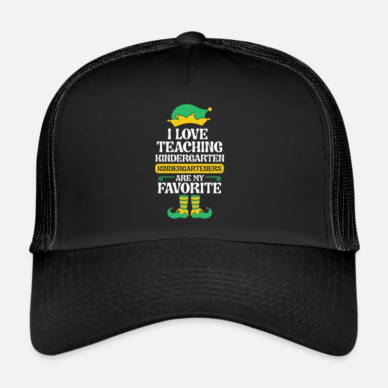 Kindergärtnerin Elf Weihnachten Kinder Ich liebe Trucker Cap