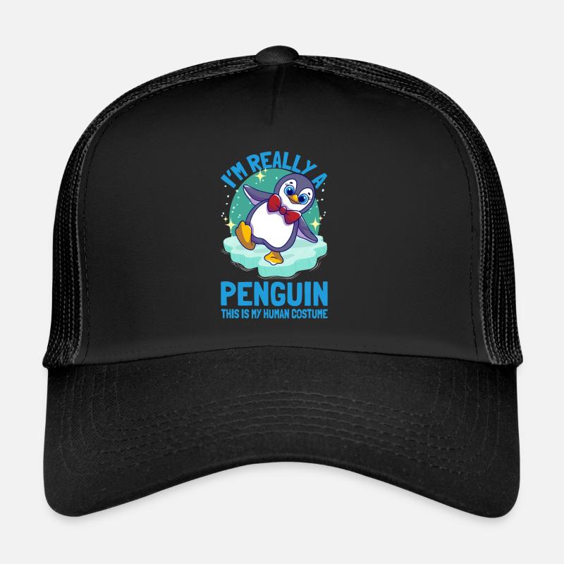 Pingouins Je suis vraiment un pingouin Mignon Pingouin Casquette trucker 