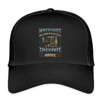 Machine operators have tolerance problems - Trucker Cap - black/black - Front